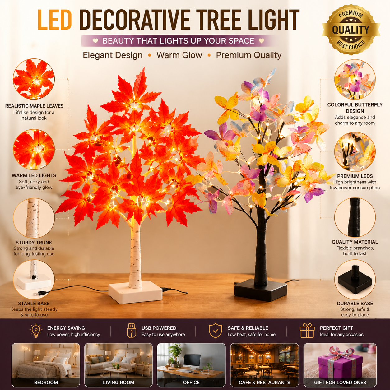 LED Maple Tree Night Light