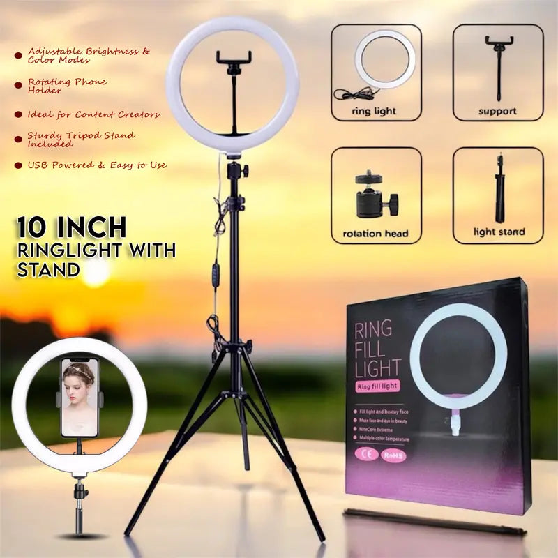10 Inch Ring Light with 7ft Tripod Stand - high quality replacement
