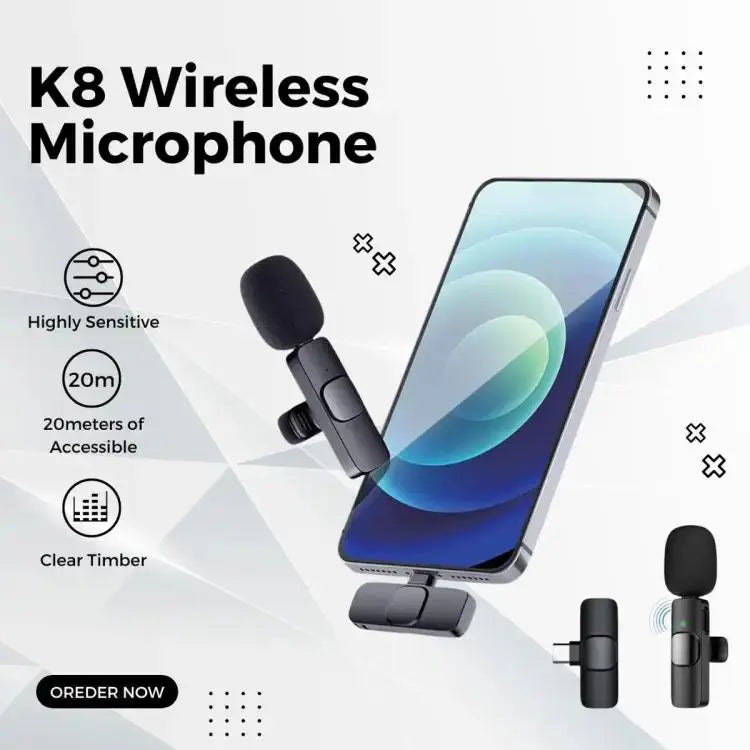 K8 wireless lavalier microphone