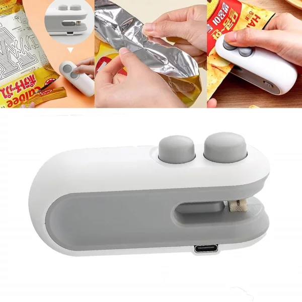 Rechargeable mini bag sealer and cutter