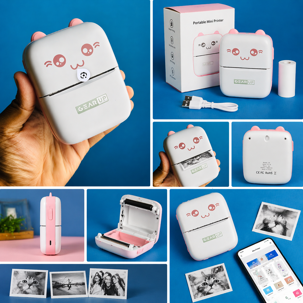 Inkless Mini Thermal Bluetooth Printer
