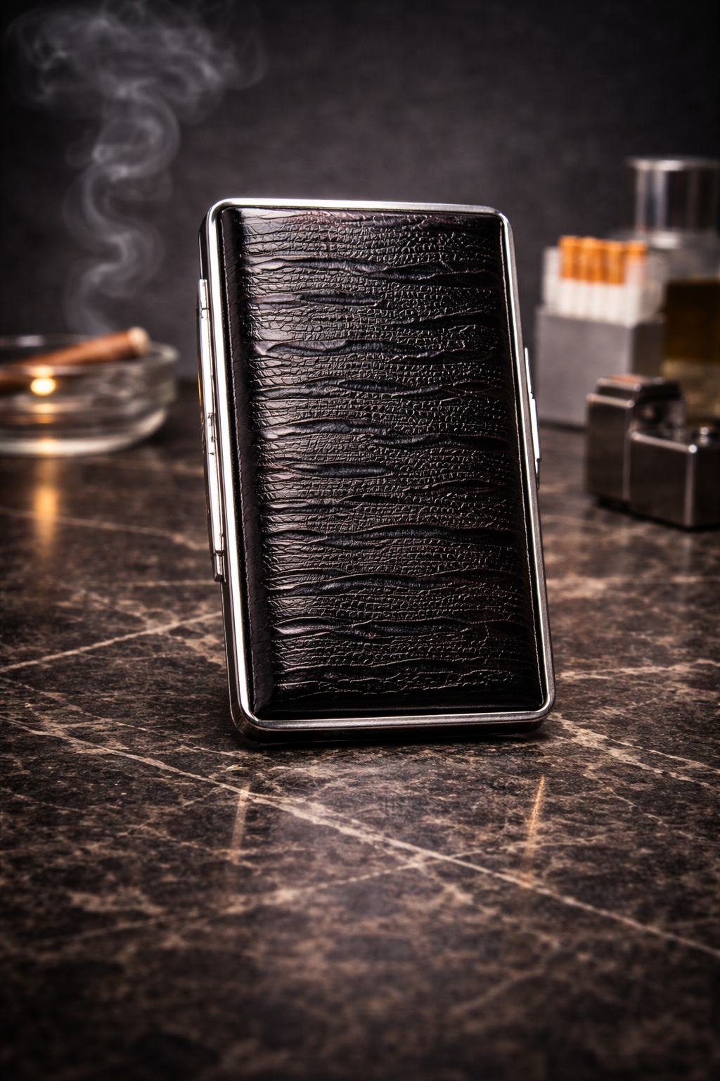Luxury Leather Cigarette Case
