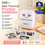 Inkless Mini Thermal Bluetooth Printer