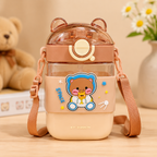 Kids Cartoon Transparent Water Bottle (SPACE Bear Design) – Premium Quality
