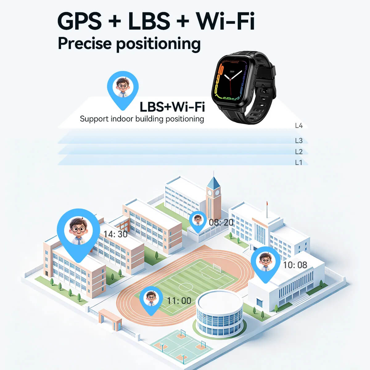 HOCO Y108 4G Kids Smart Watch with GPS & Video Calling