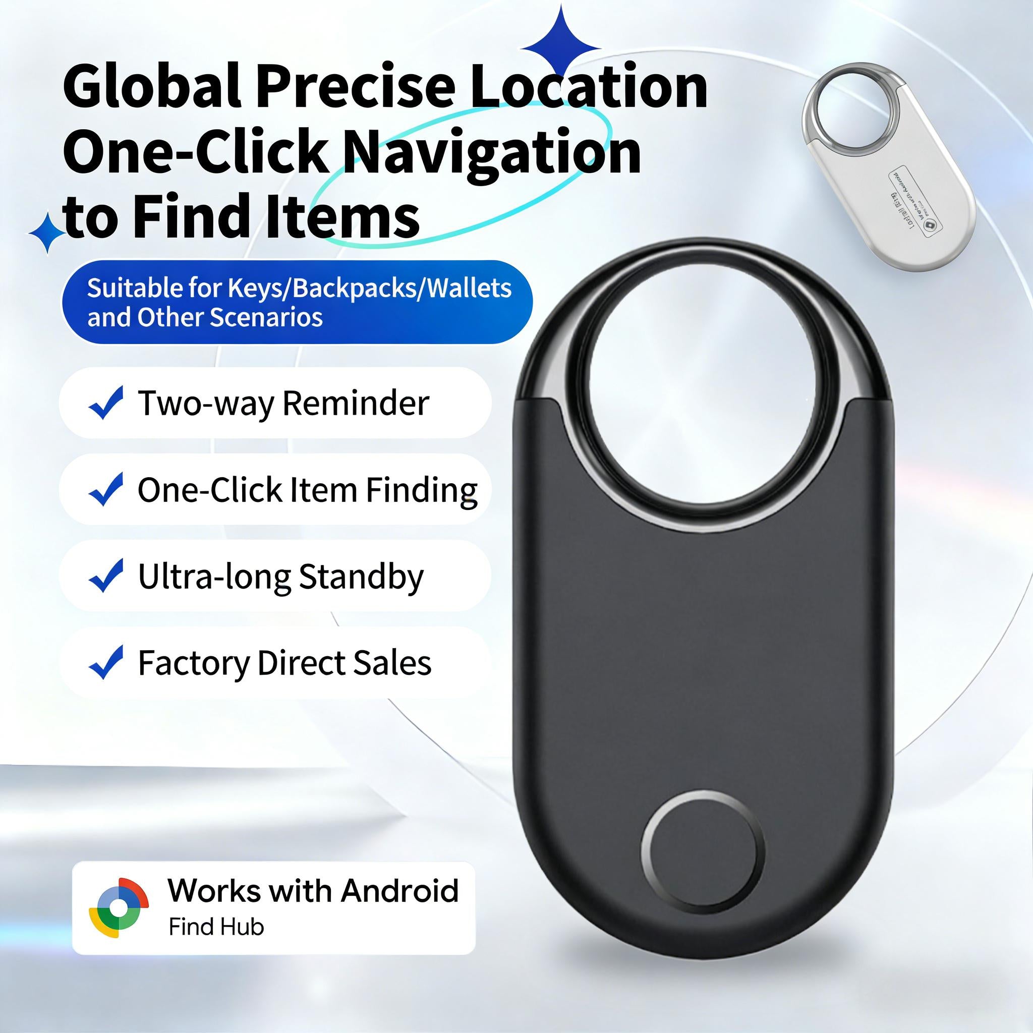 Smart GPS Key Finder & Anti-Lost Bluetooth Tracker