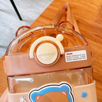 Kids Cartoon Transparent Water Bottle (SPACE Bear Design) – Premium Quality