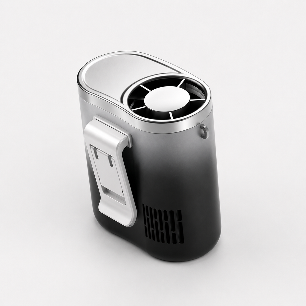 Portable Rechargeable Waist Clip Cooling Fan with Digital Display