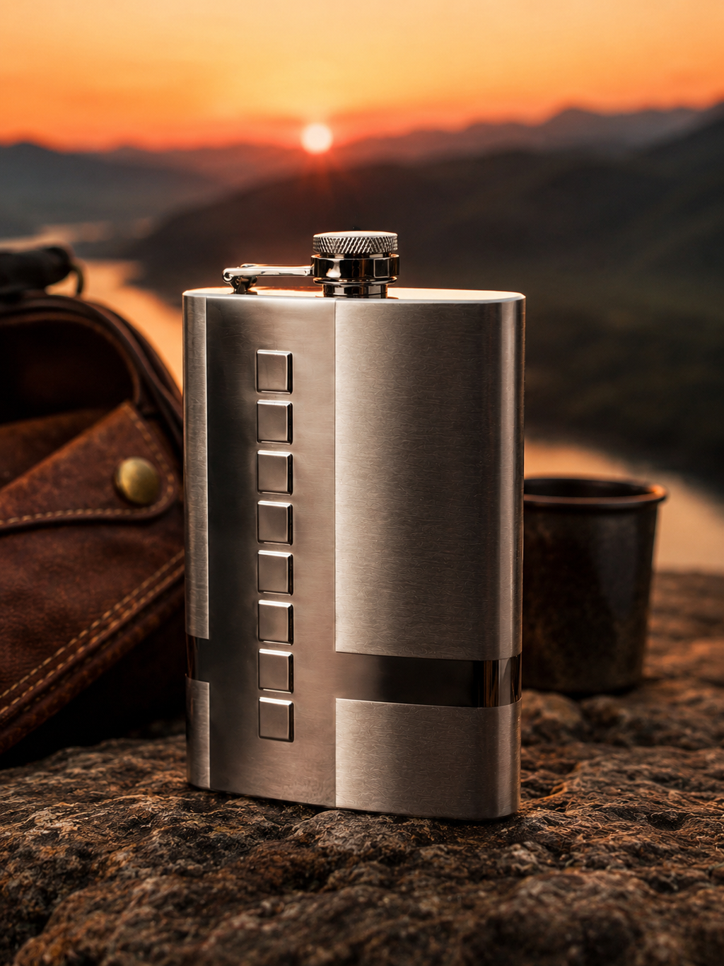 Vintage Stainless Steel Hip Flask – Premium Pocket Flask