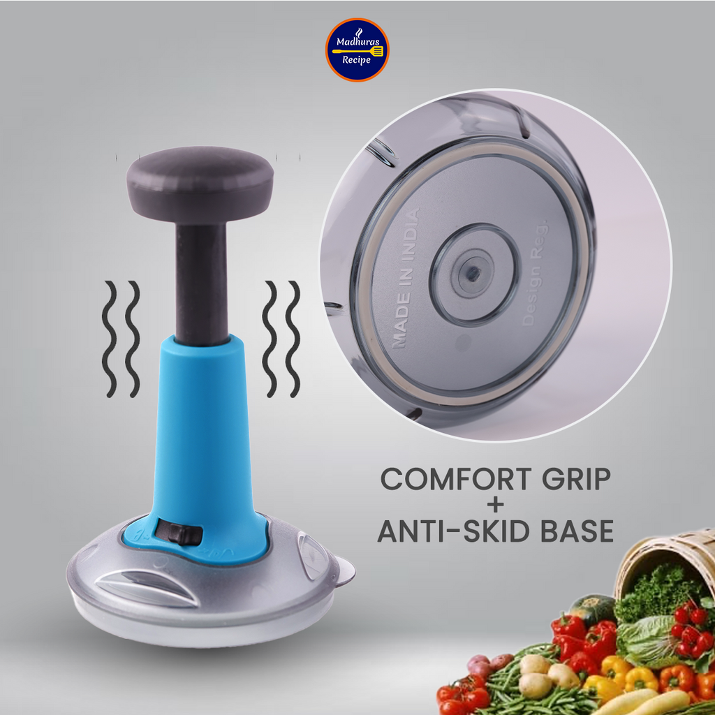 Push 'N' Chop 2-in-1 Manual Vegetable Chopper & Blender (700ml)
