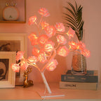USB LED Flower Tree Lamp – Pink & White