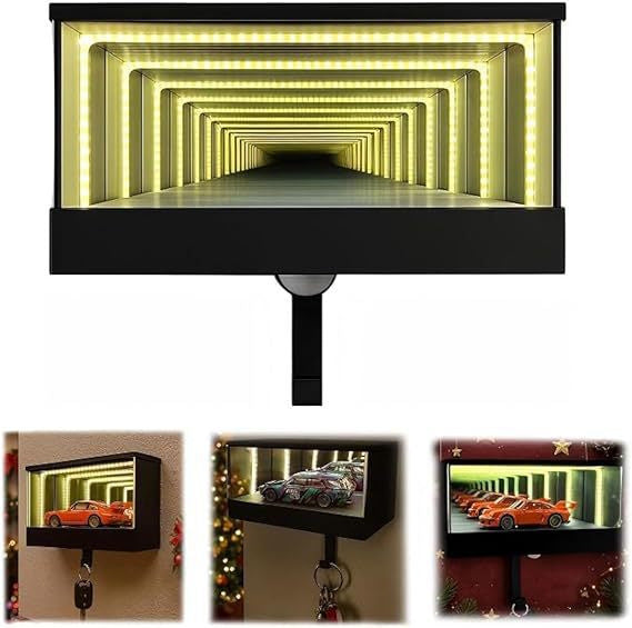 Infinity Mirror LED Display Car Key Holder