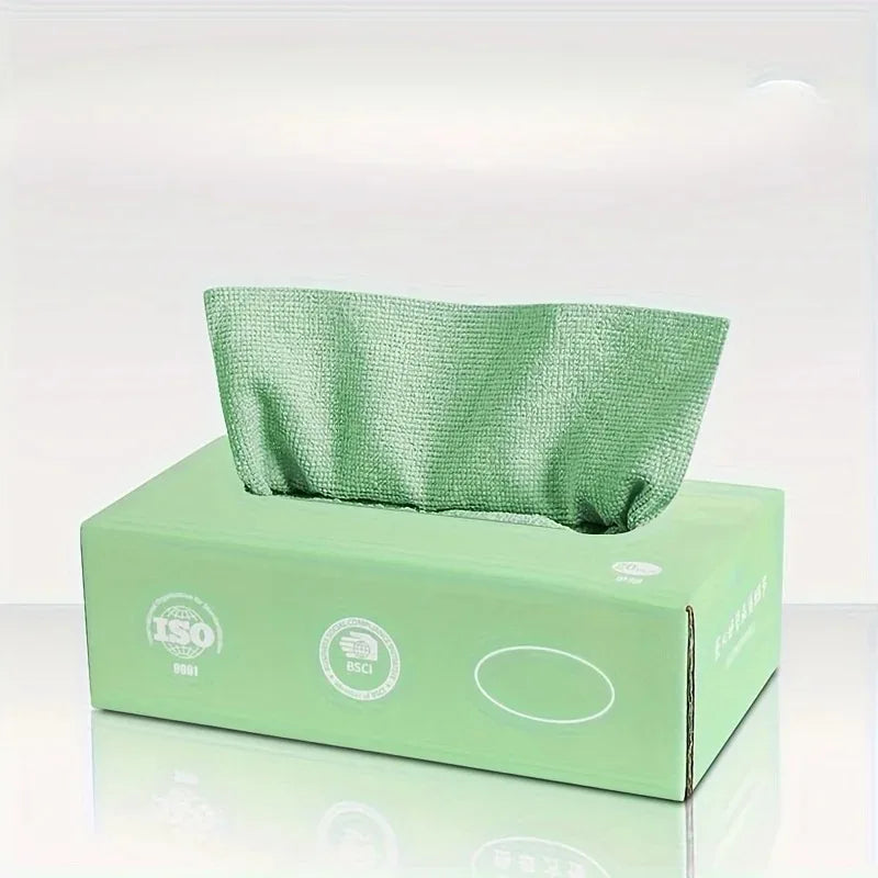 Reusable Microfiber Kitchen Cleaning Towel Tissue Box Set (20pec)