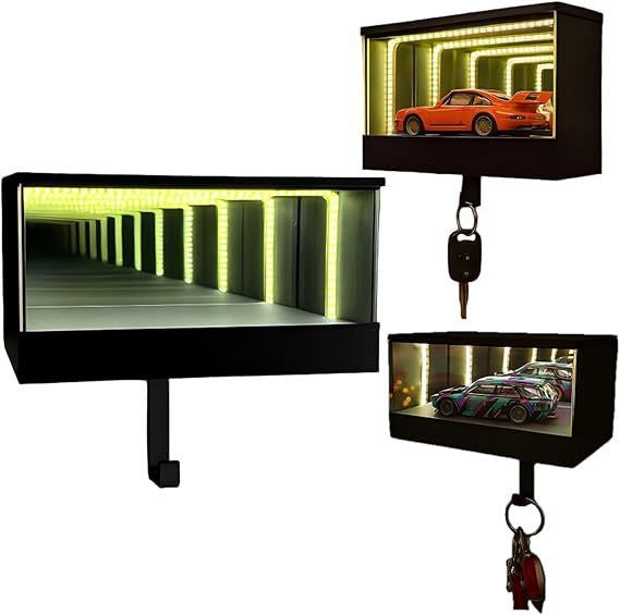 Infinity Mirror LED Display Car Key Holder