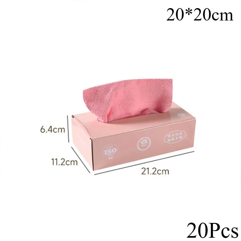 Reusable Microfiber Kitchen Cleaning Towel Tissue Box Set (20pec)