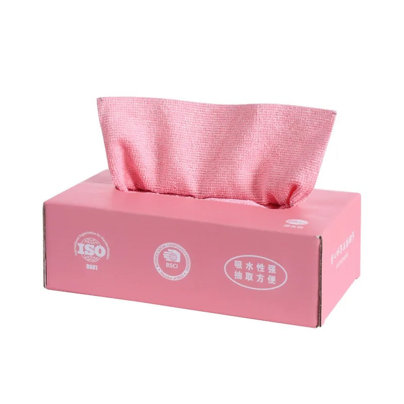 Reusable Microfiber Kitchen Cleaning Towel Tissue Box Set (20pec)