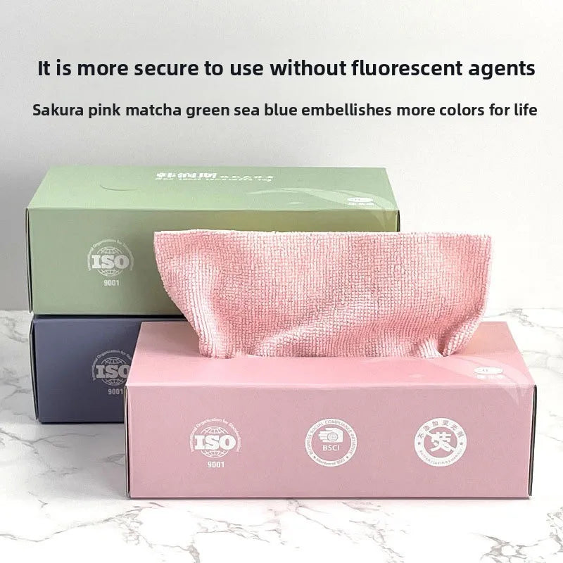Reusable Microfiber Kitchen Cleaning Towel Tissue Box Set (20pec)