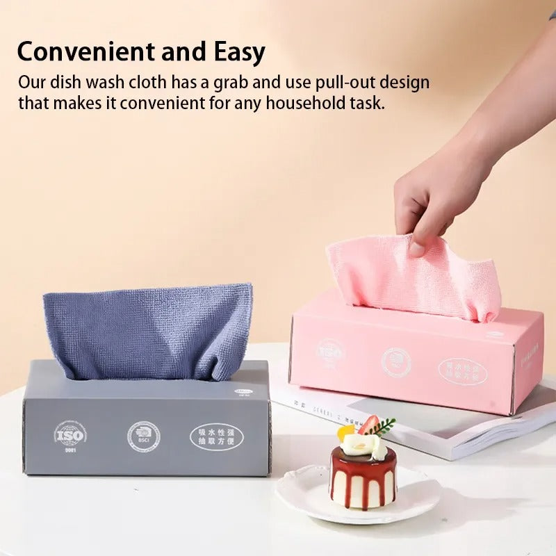 Reusable Microfiber Kitchen Cleaning Towel Tissue Box Set (20pec)