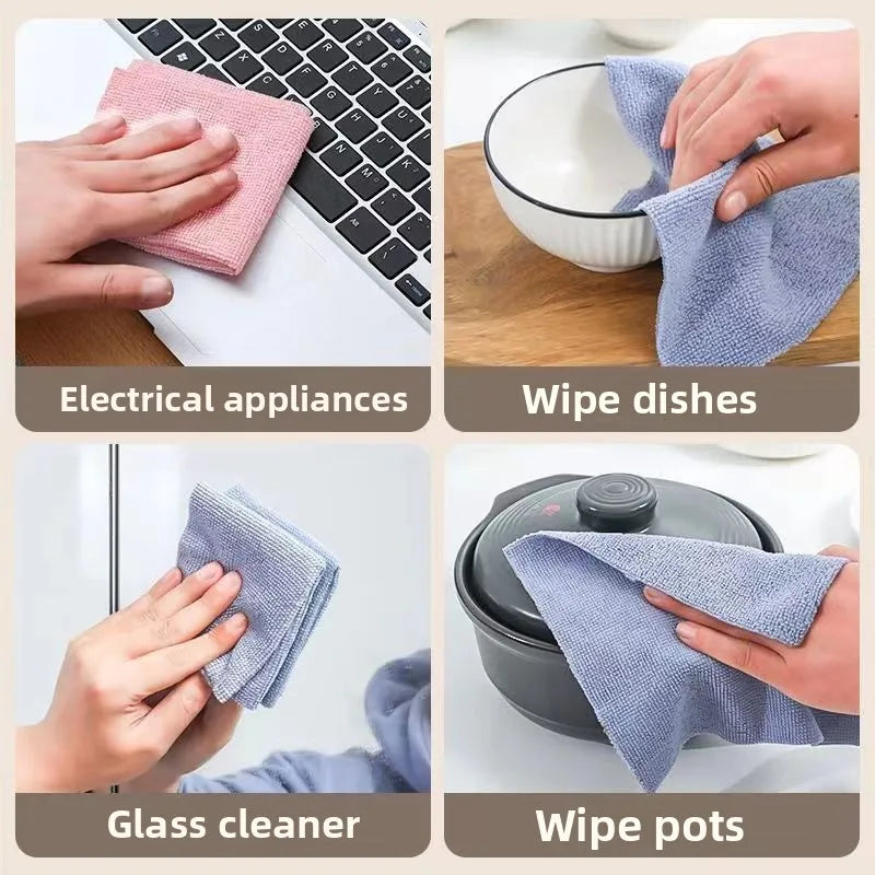 Reusable Microfiber Kitchen Cleaning Towel Tissue Box Set (20pec)