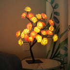 USB LED Flower Tree Lamp – Pink & White