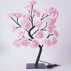 USB LED Flower Tree Lamp – Pink & White