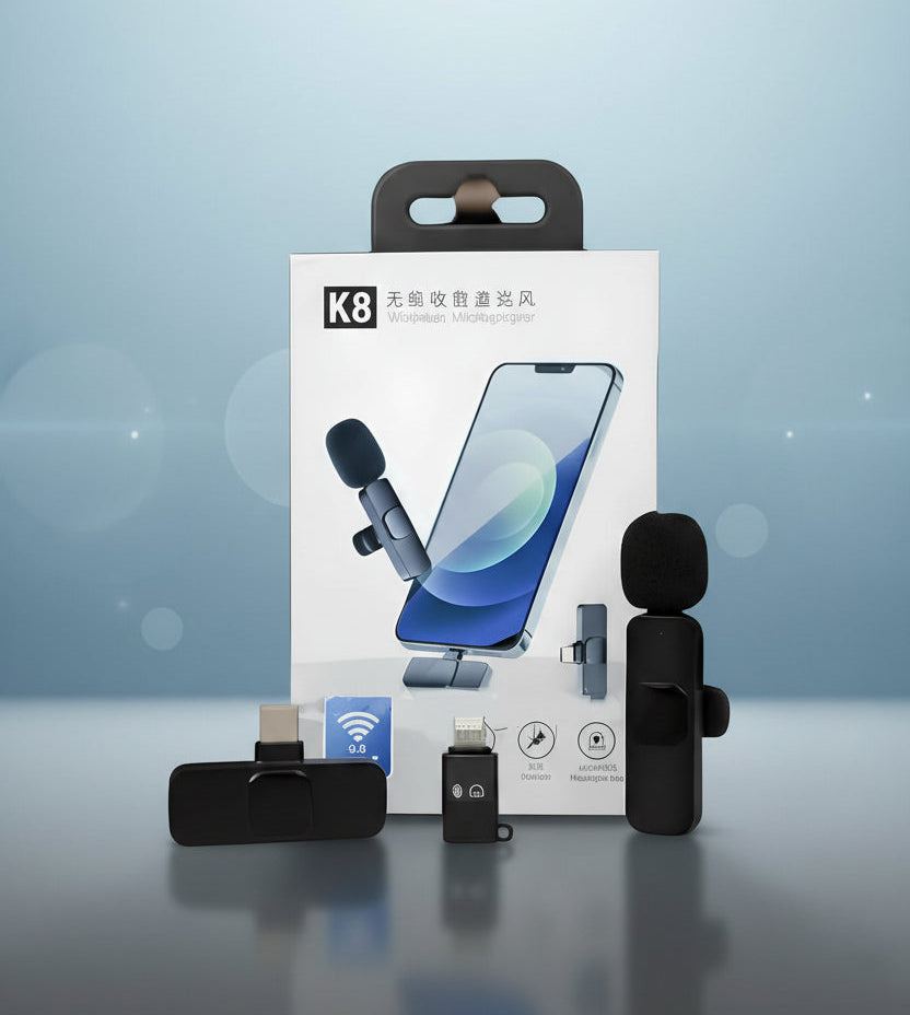 K8 wireless microphone with retail box and receiver