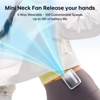 Jisulife Wearable Turbo Air Cooling Fan - Rechargeable Hands-Free Waist Fan