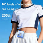Portable Rechargeable Waist Clip Cooling Fan with Digital Display