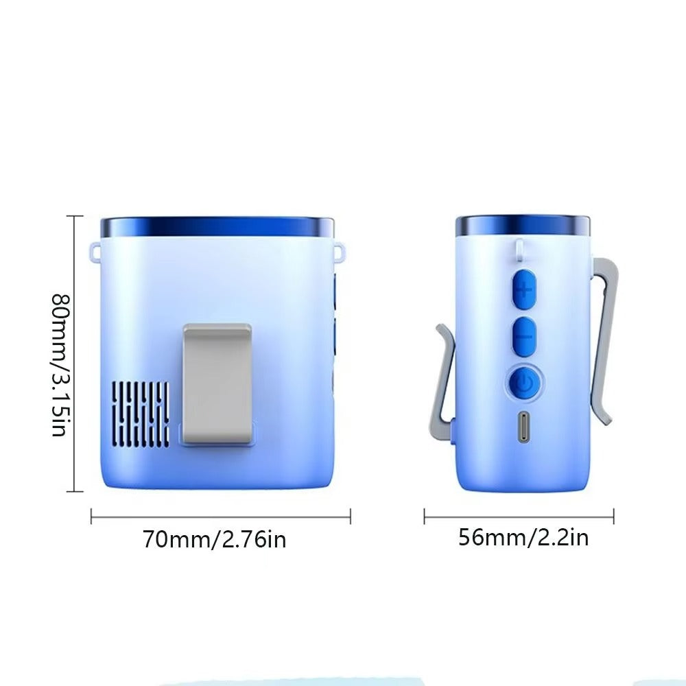 Portable Rechargeable Waist Clip Cooling Fan with Digital Display