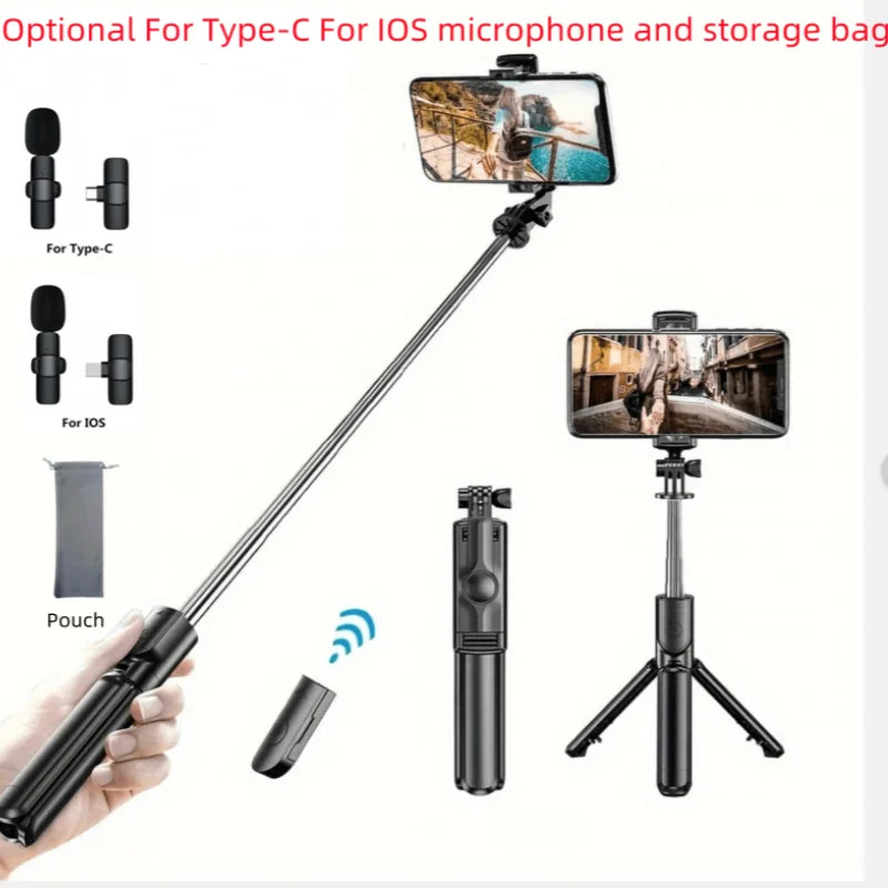 MEUYAG 2025 Selfie Stick Tripod with Bluetooth Remote & Microphone - image 1