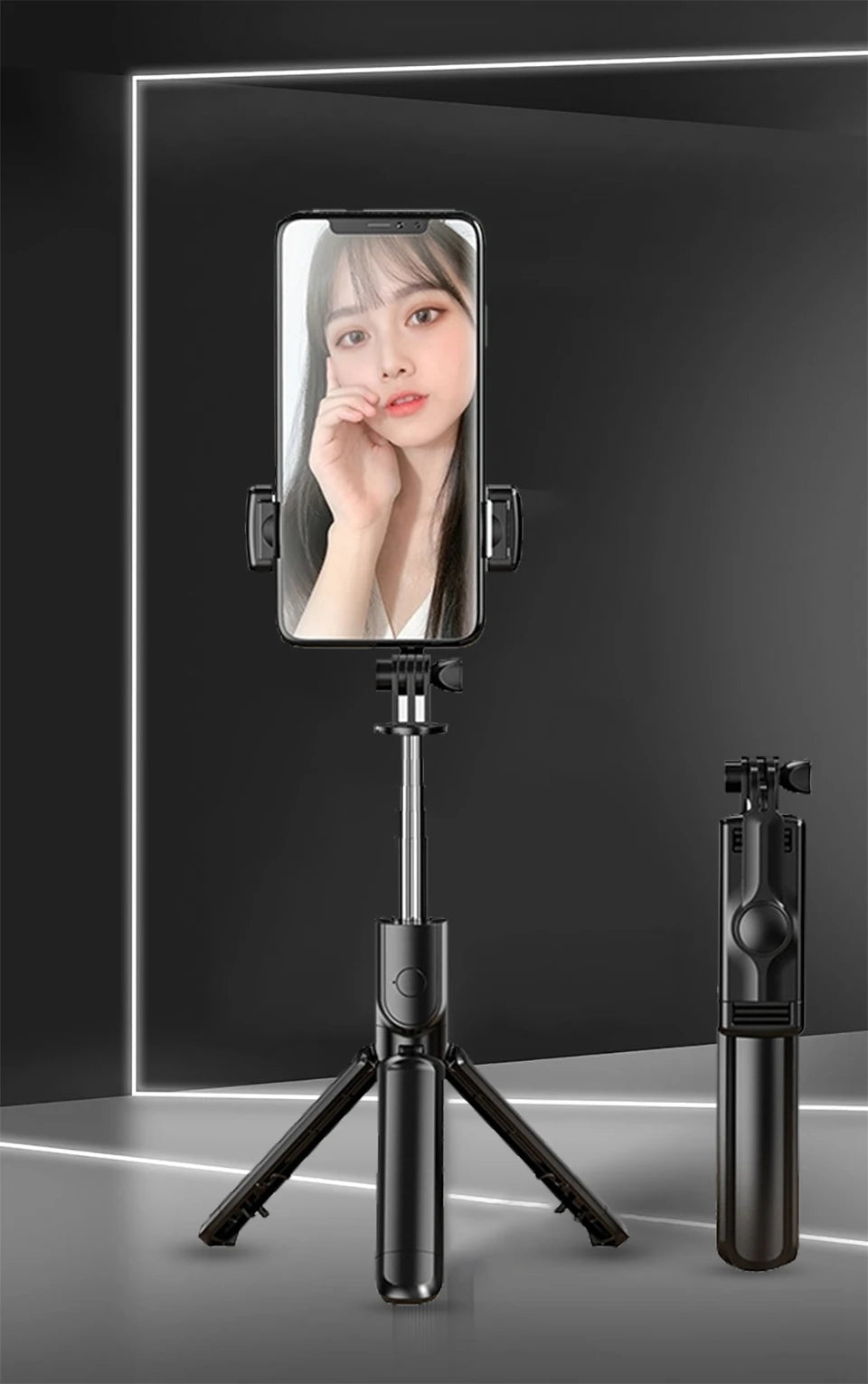 MEUYAG 2025 Selfie Stick Tripod with Bluetooth Remote & Microphone - image 2