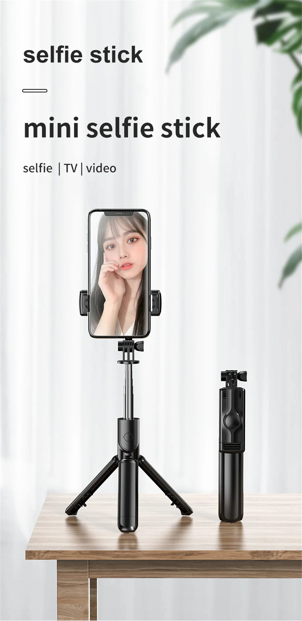MEUYAG 2025 Selfie Stick Tripod with Bluetooth Remote & Microphone - image 3