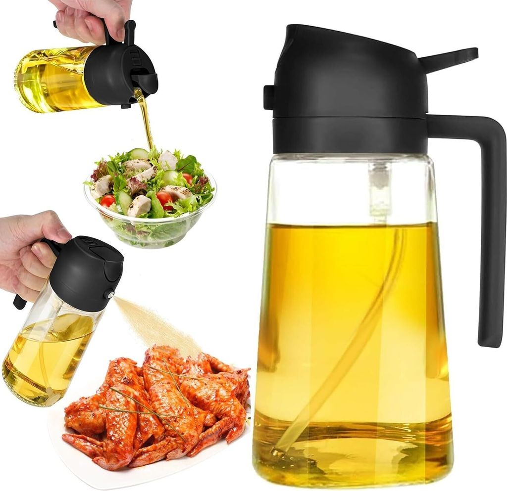 2 in 1 oil sprayer and pourer used for salad and cooking
