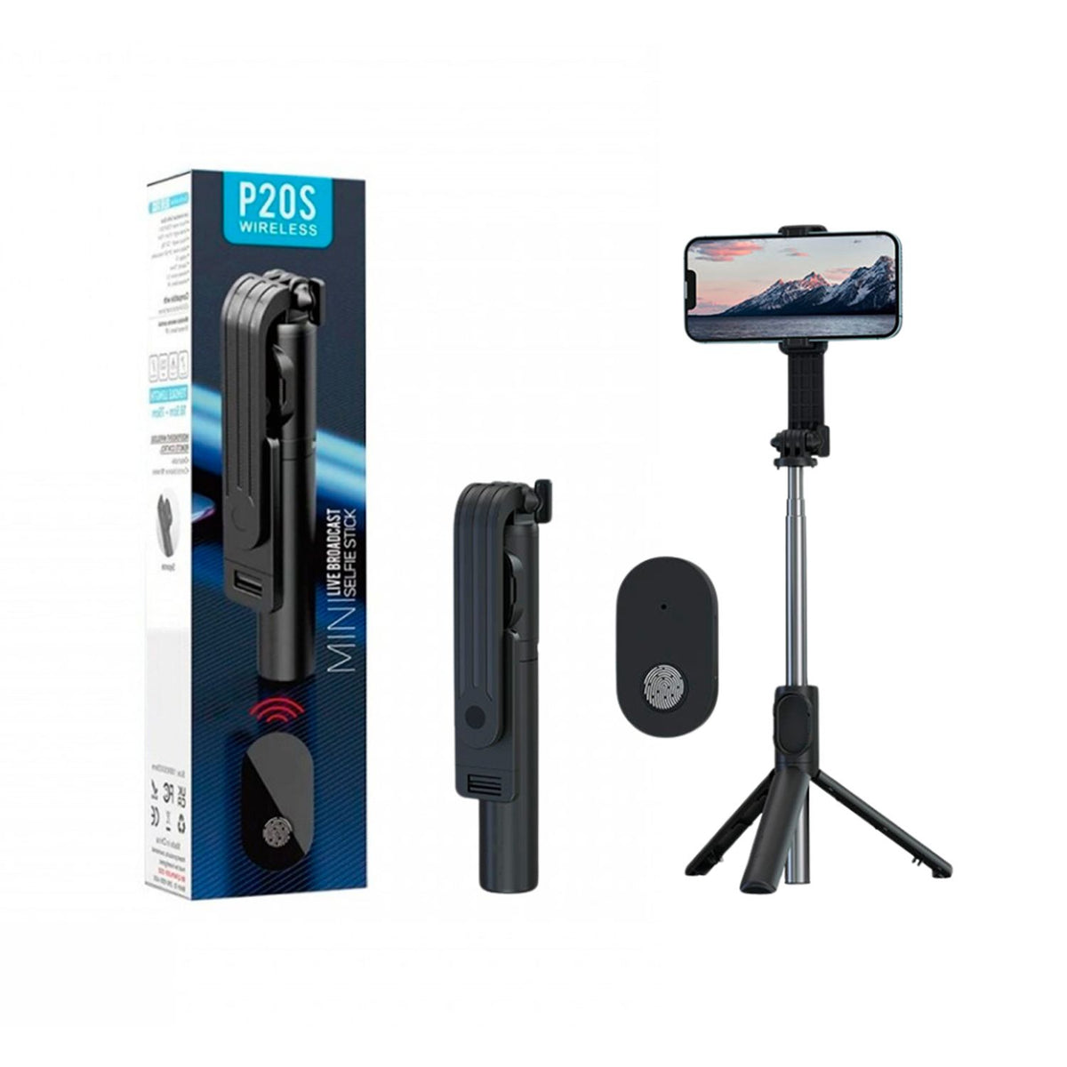P20S Selfie Stick Mini Tripod with Fill Light - high quality replacement