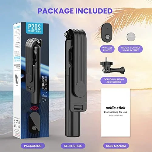 P20S Selfie Stick Mini Tripod with Fill Light - image 2