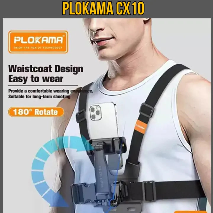 PLOKAMA CX10 Chest Strap Phone & Action Camera Mount - image 2