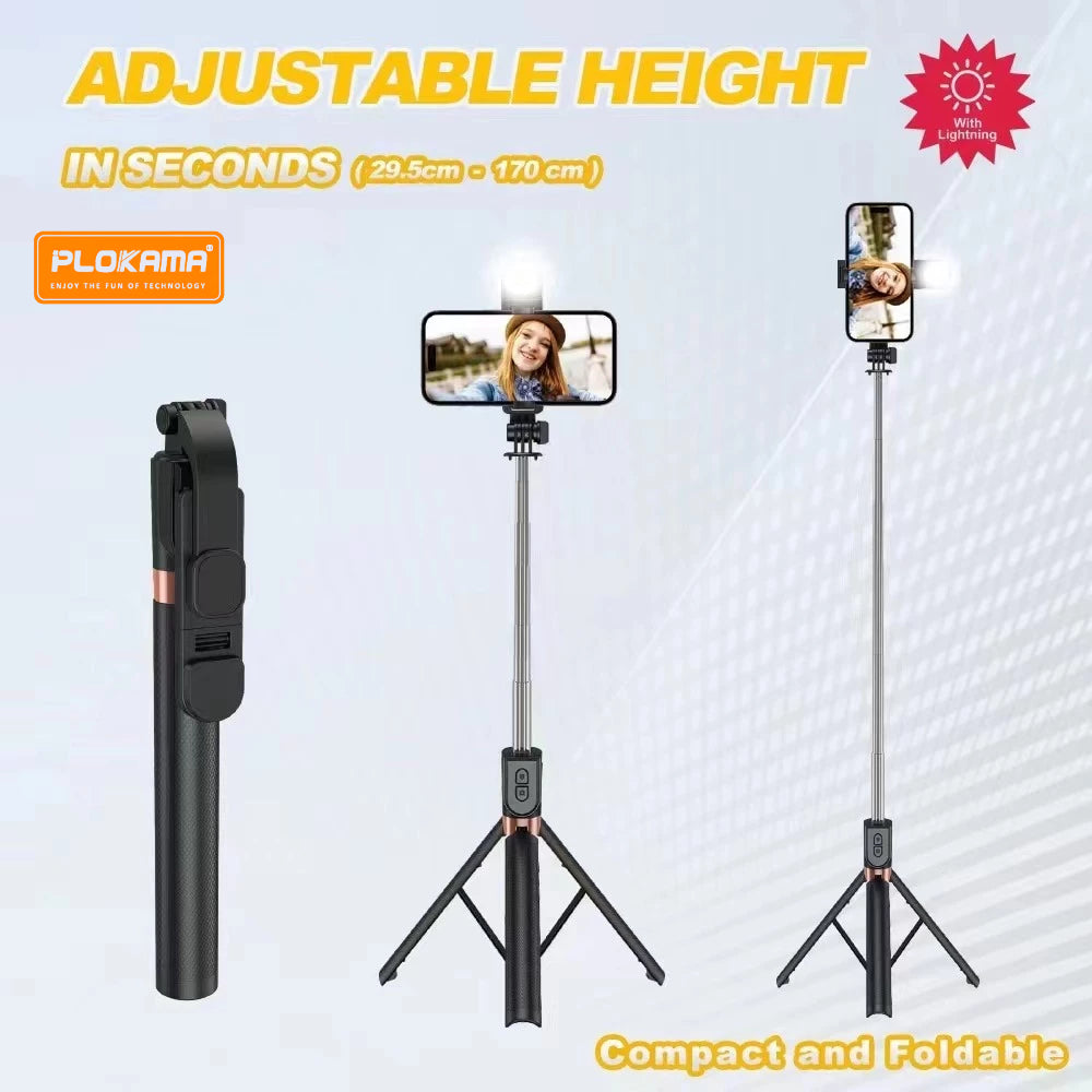 Plokama K9 5.7ft LED Selfie Stick Tripod - high quality replacement