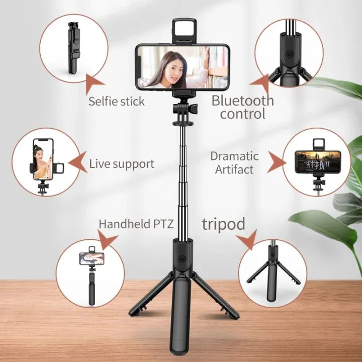 R1S 3-in-1 Bluetooth Selfie Stick & Tripod - image 4