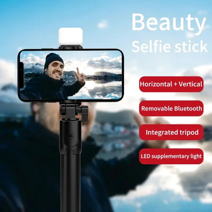 R1S 4-in-1 Selfie Stick Tripod with LED Light - image 4