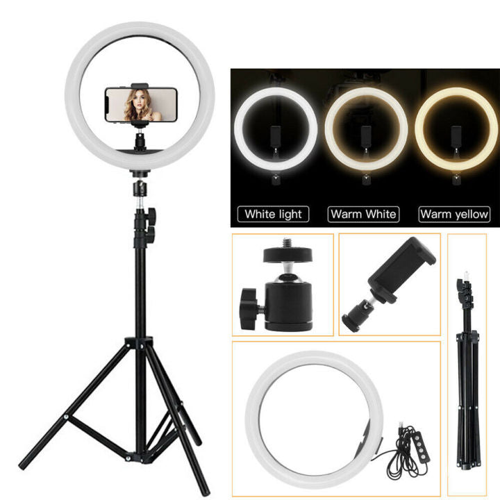 12 Inch Ring Light with Tripod for Smartphone