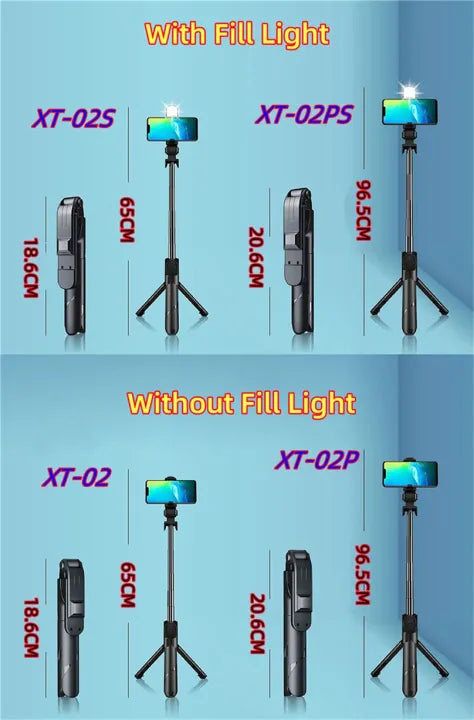 XT-02 H1 Bluetooth Selfie Stick Tripod - image 2
